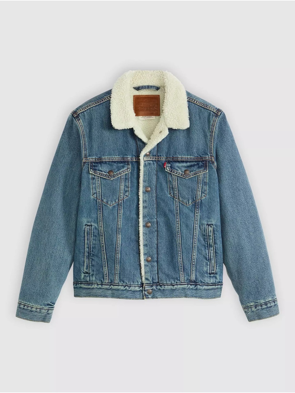 Levi's Blue Denim Sherpa Trucker Jacket